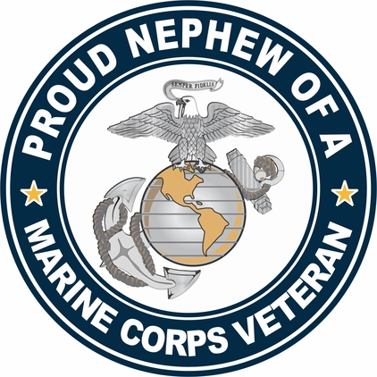 U.S. Marine Corps Veteran Proud Nephew Decal
