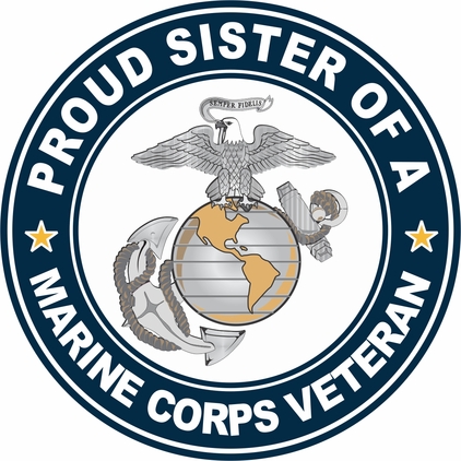 U.S. Marine Corps Veteran Proud Sister Decal