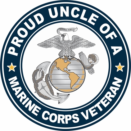 U.S. Marine Corps Veteran Proud Uncle Decal