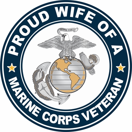 U.S. Marine Corps Veteran Proud Wife Decal
