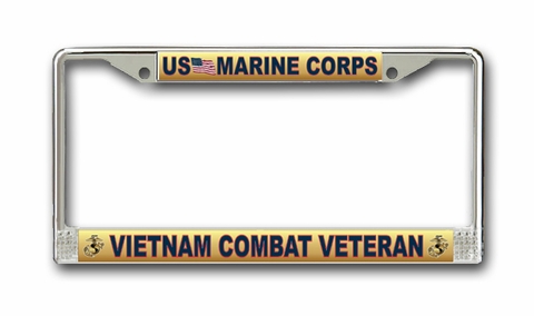 U.S. Marine Corps Vietnam Combat Veteran License Plate Frame