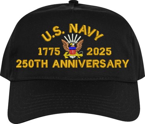 U.S. Navy 250th Anniversary Embroidered Cap
