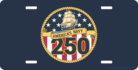 U.S. Navy 250th Anniversary License Plate