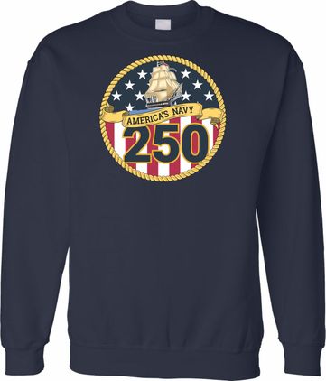 U.S. Navy 250th Anniversary Printed Sweatshirt