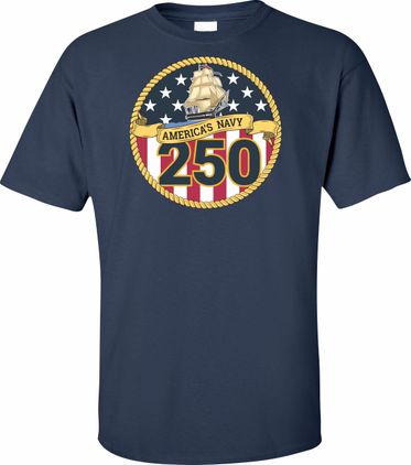 U.S. Navy 250th Anniversary Printed T-Shirt