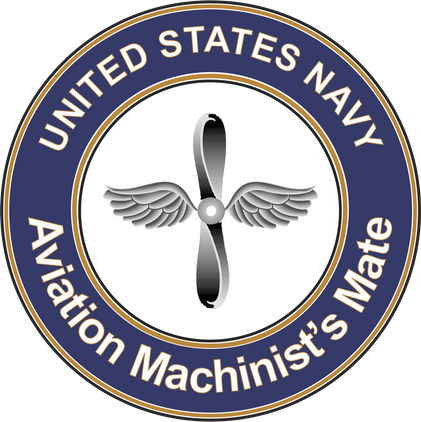 U.S. Navy Aviation Machinist's Mate Round AD decal