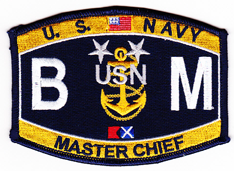 U.S. Navy Boatswains Mate BM Master Chief Patch