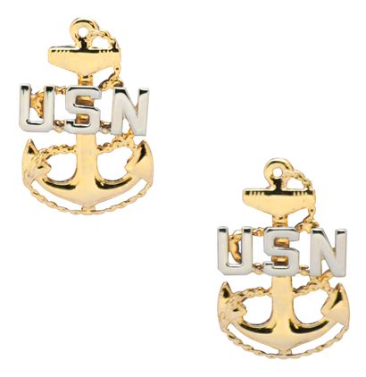 U.S. Navy Chief E7 Collar Rank Insignia