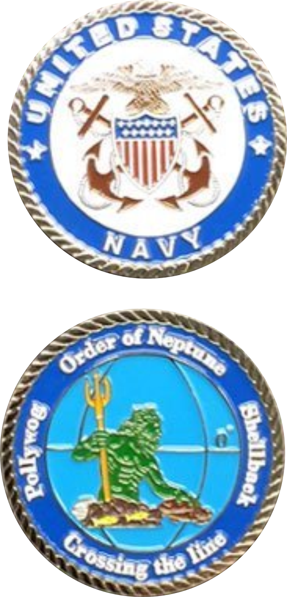 U.S. Navy Crossing the Line Officer Challenge Coin