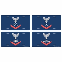 U.S. Navy E-4 Red Rate License Plates Thumbnail Illustration