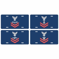 U.S. Navy E-5 Red Rate License Plates Thumbnail Illustration