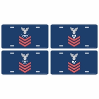 U.S. Navy E-6 Red Rate License Plates Thumbnail Illustration