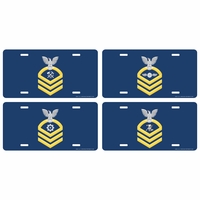 U.S. Navy E-7 Gold Rate License Plates Thumbnail Illustration