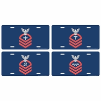 U.S. Navy E-7 Red Rate License Plates Thumbnail Illustration