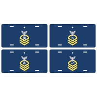 U.S. Navy E-8 Gold Rate License Plates Thumbnail Illustration