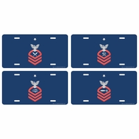 U.S. Navy E-8 Red Rate License Plates Thumbnail Illustration