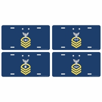 U.S. Navy E-9 Gold Rate License Plates Thumbnail Illustration
