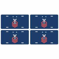 U.S. Navy E-9 Red Rate License Plates Thumbnail Illustration