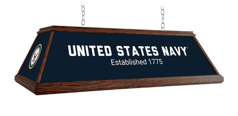 US Navy: Est. 1775 - Premium Wood Pool Table Light