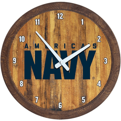 US Navy: "Faux" Barrel Top Wall Clock