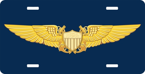 U.S. Navy Flight Officer Wings License Plate