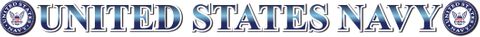 U.S. Navy Logo Window Strip Decal