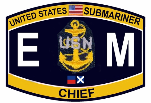 U.S. Navy Rate EM Electricians Mate Submariners CPO Patch