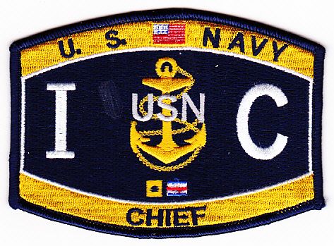 U.S. Navy Rate Interior Communications IC Chief Patch