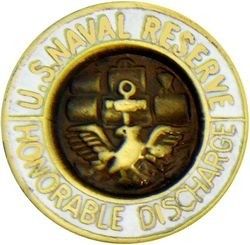 U.S. Navy Reserve Honorable Discharge Lapel Hat Pin