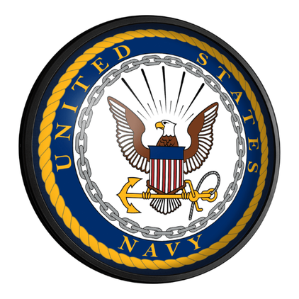 US Navy: Round Slimline Lighted Wall Sign