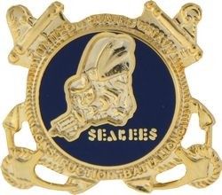 U.S. Navy Seabees with Frame Lapel Hat Pin