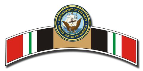 U.S. Navy Seal Iraq Ribbon Sticker Decal