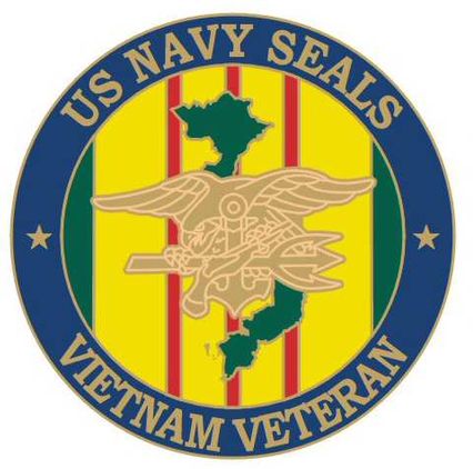 U.S. Navy Seals 1 1/8" Vietnam Veteran Lapel Pin