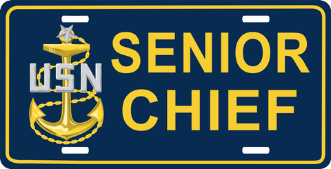 U.S. Navy Senior Chief Petty Officer (SCPO) License Plate