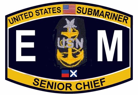 U.S. Navy Senior Chief Submariner Electricians Mate EM Rate Patch