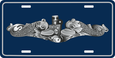 U.S. Navy Silver Dolphins License Plate