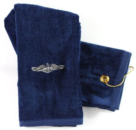 Custom U.S. Navy Submarine Veteran Service Dolphins Golf Towel