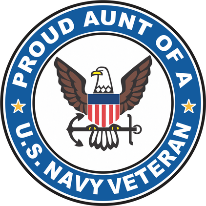 U.S. Navy Veteran Proud Aunt Decal