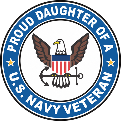 U.S. Navy Veteran Proud Daughter Decal
