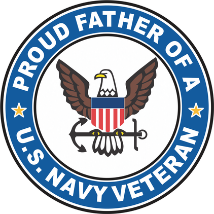 U.S. Navy Veteran Proud Father Decal