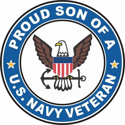 U.S. Navy Veteran Proud Son Decal