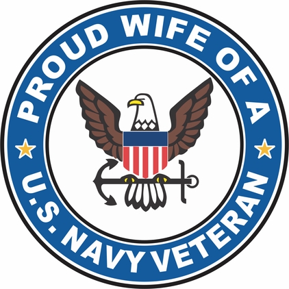U.S. Navy Veteran Proud Wife Decal