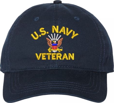 U.S. Navy Veteran Unstructured Dad Cap