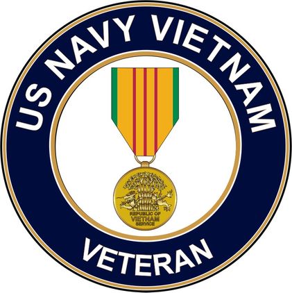 U.S. Navy Vietnam Veteran with Medal Decal Sticker