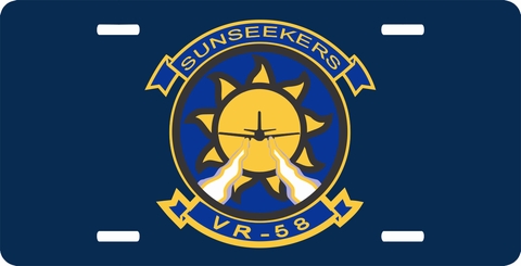 U.S. Navy VR-58 Sunseekers Squadron License Plate