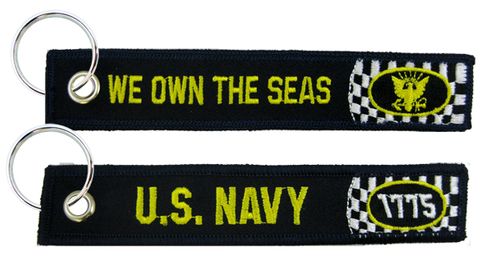 U.S. Navy We Own the Seas Racing Keychain