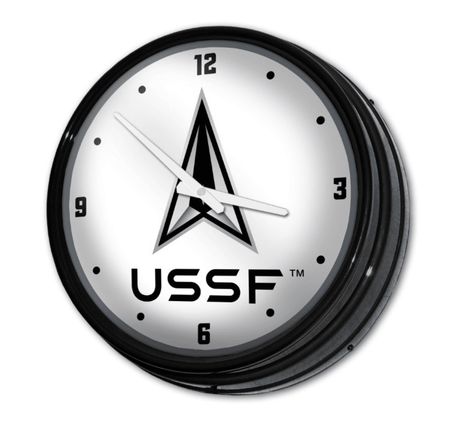 US Space Force: USSF - Retro Lighted Wall Clock