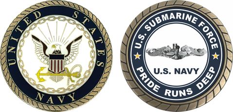 US Submarine Force Pride Runs Deep Silver Dolphins Challenge Coin