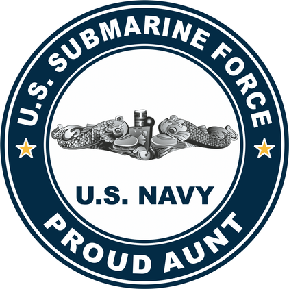 US Submarine Force Proud Aunt Silver Dolphins Decal