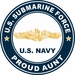 US Submarine Force Proud Aunt Gold Dolphins Decal